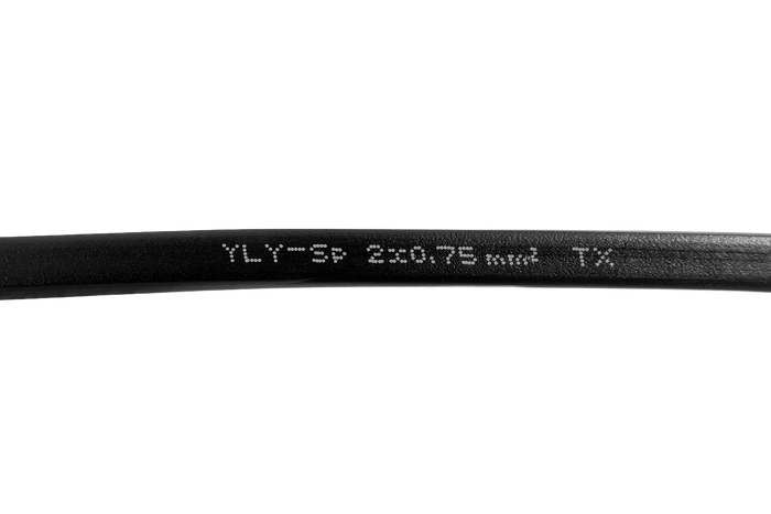 Двожильний плоский електричний кабель TEXSIM YLY-Sp 2x0,75 - 1 м