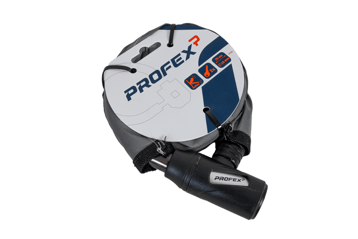 Велосипедний замок PROFEX Reflex сталевого броньованого типу, довжина 70 см