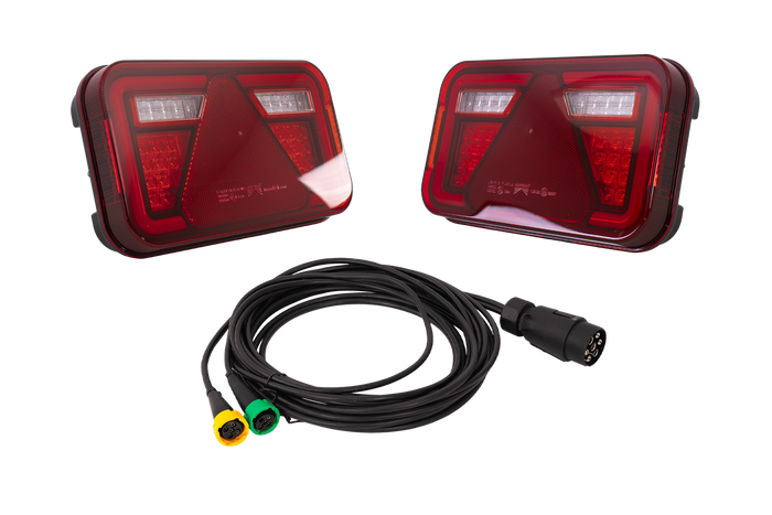 Задні світлодіодні ліхтарі ASPÖCK MULTILED IV + джгут проводів ASPÖCK 4,5 м 7-контактний