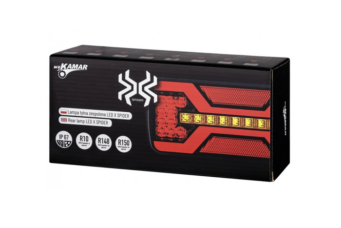 Lampy tylne KAMAR X-SPIDER L2430+L2431 bajonet 5PIN 7 funkcji lewa+prawa