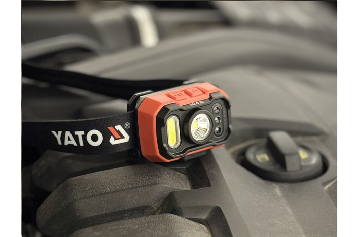 Світлодіодний налобний ліхтар YATO YT-085942 з датчиком руху 1000 лм